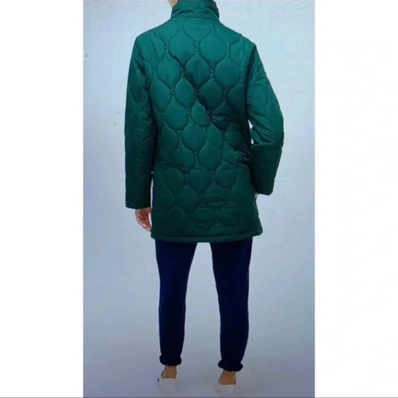 J. Crew Women’s Quilted lightweight puffer Jacket Olive Green Size Small - Picture 8 of 9